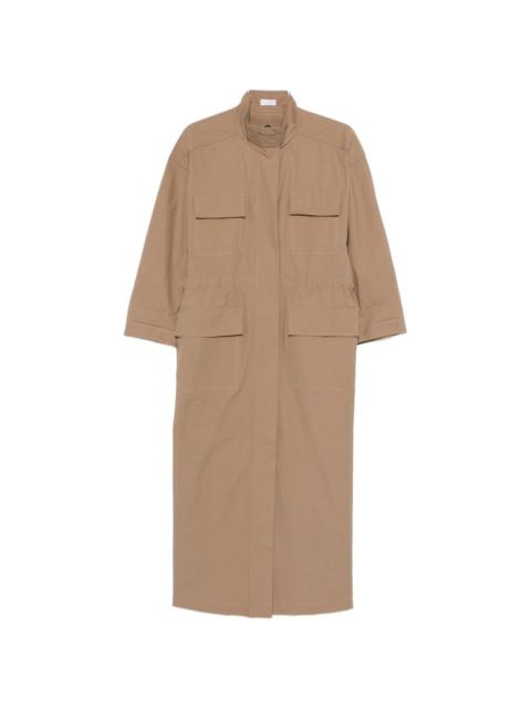 flap-pocket maxi dress