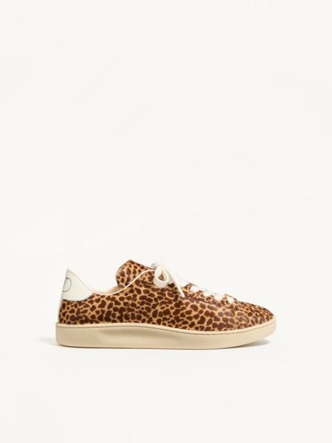 ROYCO SNEAKER IN HAIR CALF WITH FAUVE ECLAT PRINT AND NAPPA CALF LEATHER