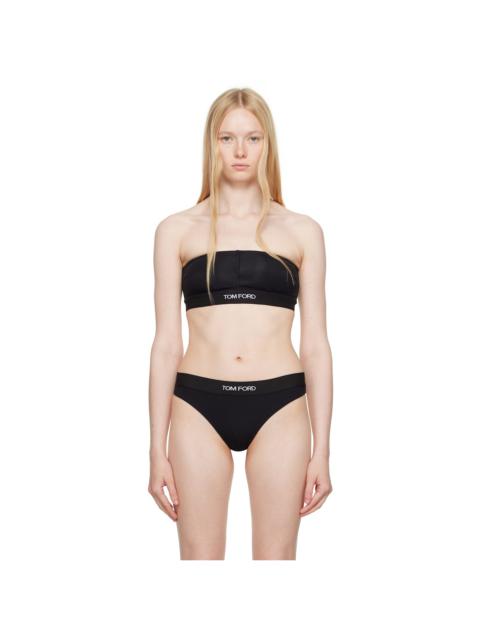 Black Modal Signature Bandeau Bra