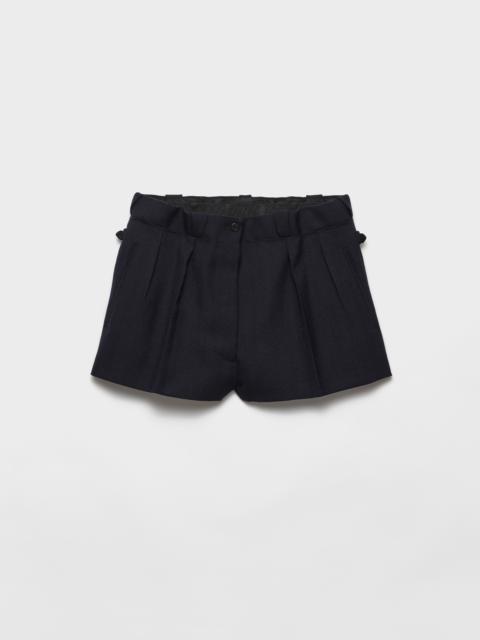 Chevron wool shorts