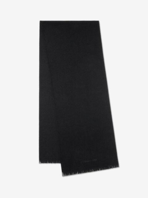 Black pure wool scarf