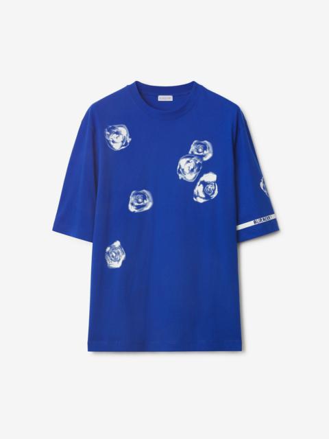 Rose Print Cotton T-shirt