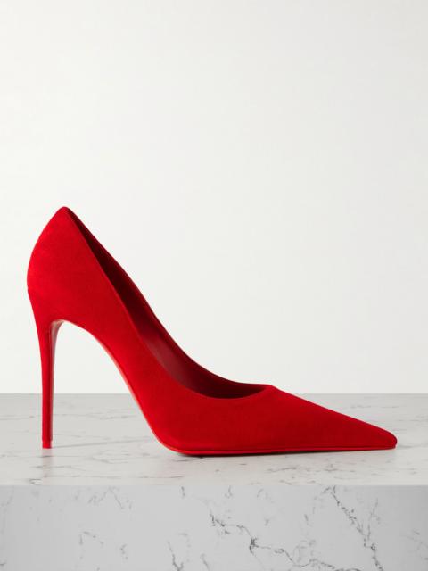 Kate Max 100 suede point-toe pumps Red