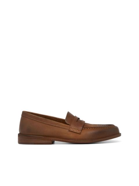 leather penny loafers