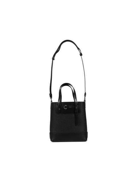 pebbled top handle shoulder bag