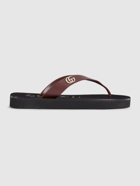 Women's thong sandal with Double G