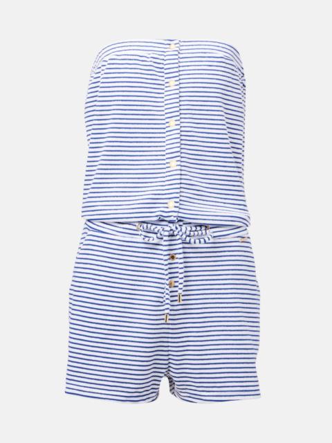 Venus cotton-blend terry romper