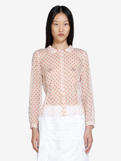 SHEER POLKA DOT SHIRT