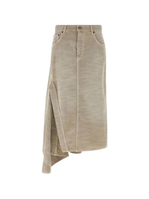 Ann Bull 44 dyed denim midi skirt