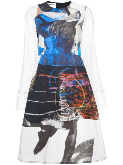 Abstract print skater dress