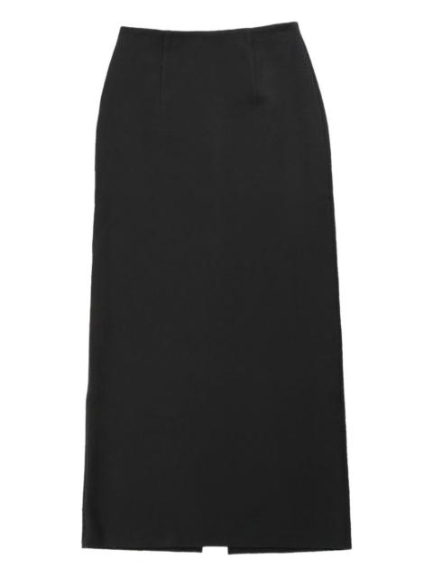 high-waisted midi skirt