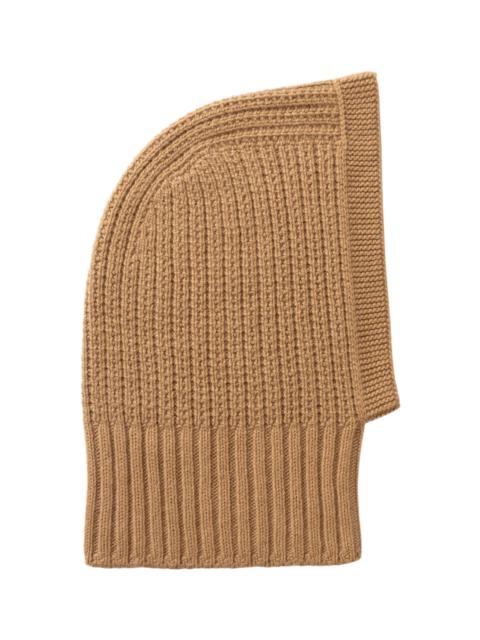 Waffle Stitch Camel Cashmere Hood