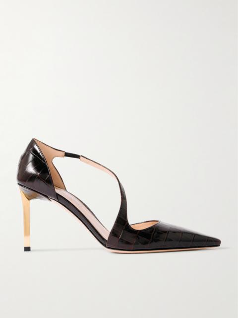 Newton Croc-effect Leather Pumps