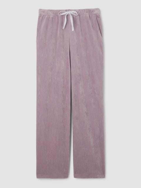 Cozy Velour Knit Wide-Leg Pant