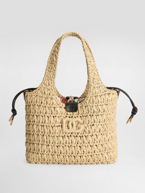 Raffia crochet shopping bag
