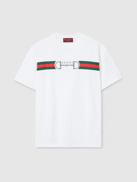 Cotton jersey T-shirt with embroidery