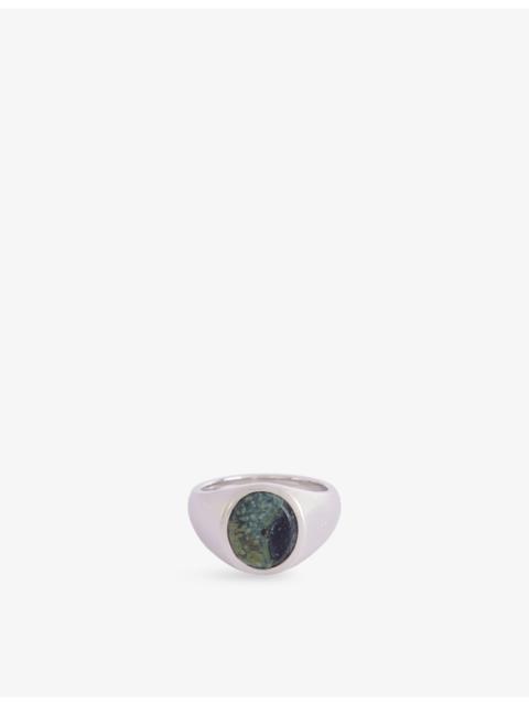 Kim Kambaba Rhodium-Plated Sterling-Silver Ring