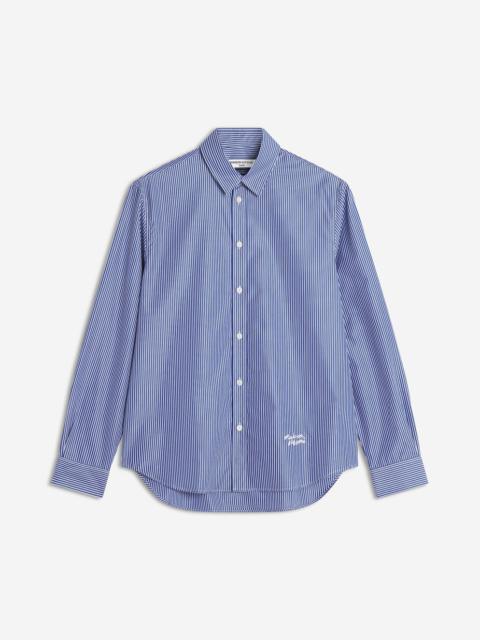 MAISON KITSUNE HANDWRITING STRIPED CLASSIC SHIRT