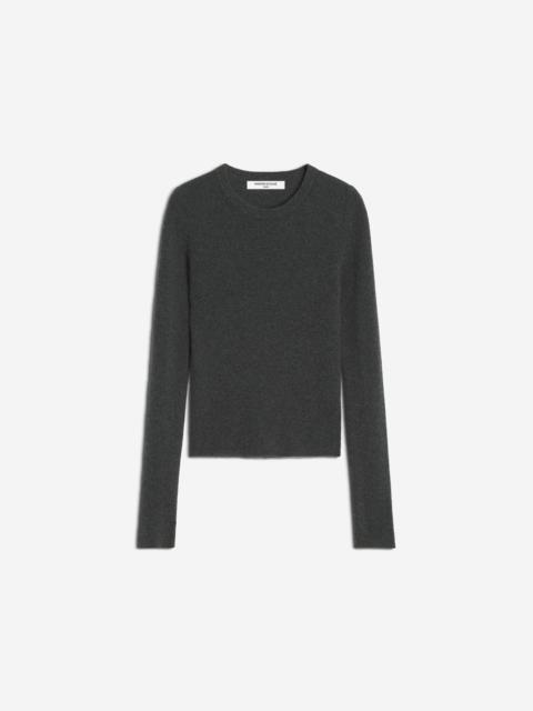 FINE RIB CASHMERE FITTED JUMPER