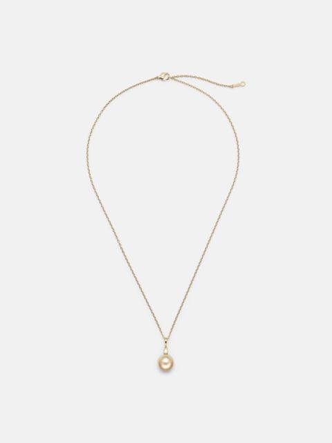 18kt gold necklace with pearl and diamond