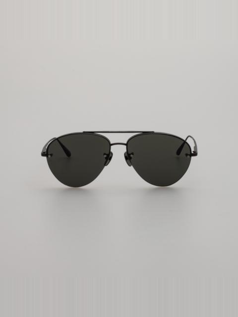 EDANO AVIATOR SUNGLASSES IN MATT NICKEL