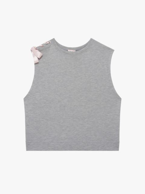 SLEVELESS TOP WITH RIBBON