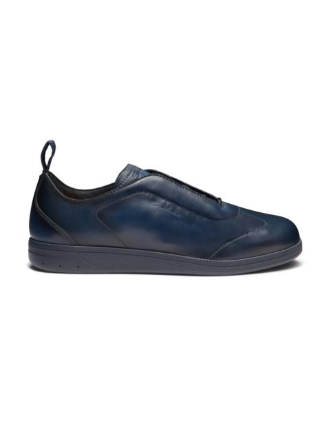 Men's blue leather sneaker
