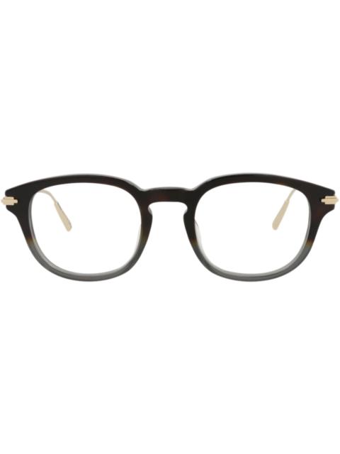 Dior Round-Frame Acetate Optical Frames Havana Gold Transparent (DM50030I-49-056)