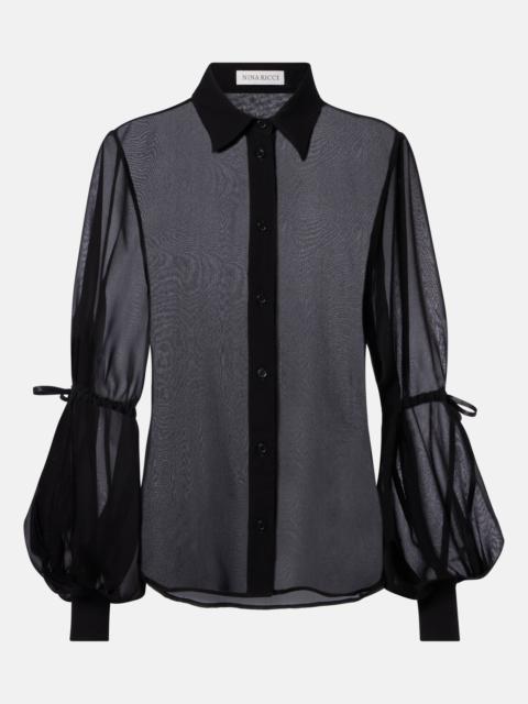Sheer silk blouse