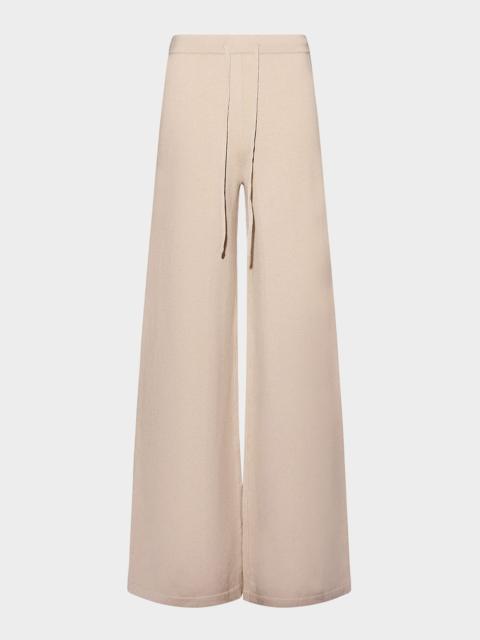 Merino Knit Wide-Leg Trousers