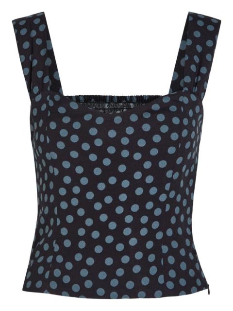 Hester polka dot strap top