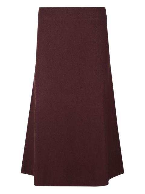 back-zip midi skirt