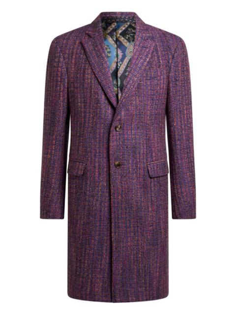 tweed single-breasted coat