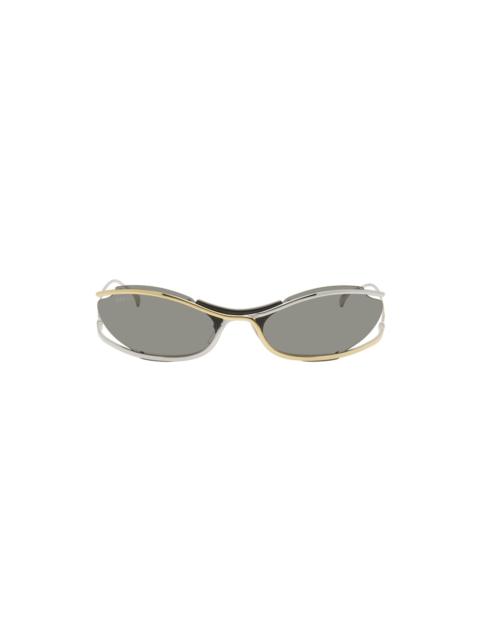 Gold & Silver Oval Sunglasses