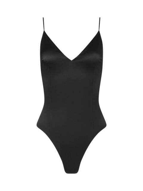 Dara Stretch-Satin Bodysuit