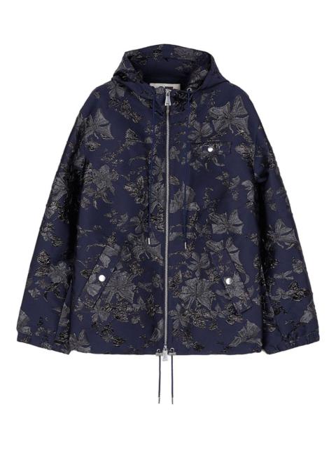 floral-jacquard jacket