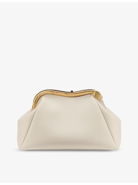 Bvlgari x Mary Katrantzou Serpenti leather clutch bag