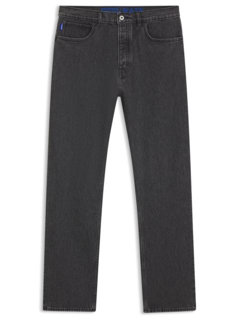 BAGGY-FIT JEANS IN BLACK STONEWASHED DENIM