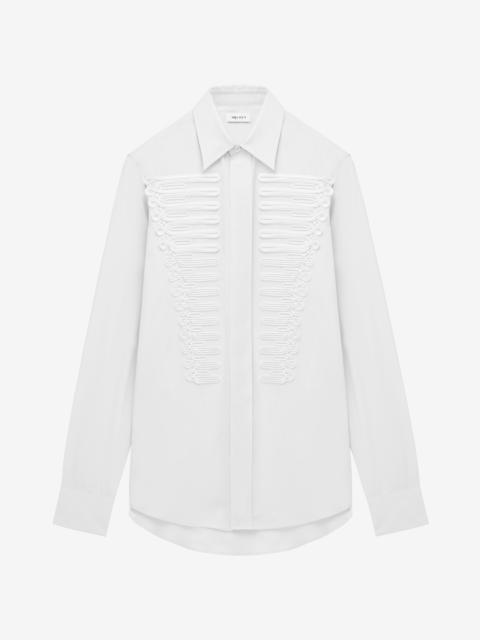 Frogging Detail Poplin Shirt