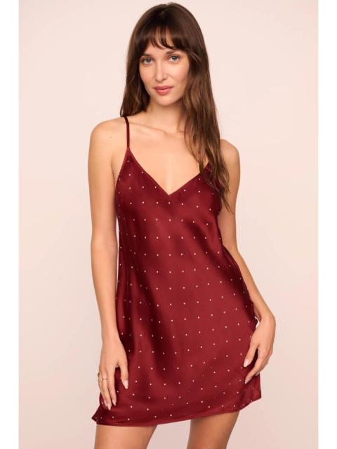 Eberjey x  Lily Aldridge - Inez Washable Silk Printed Short Slip