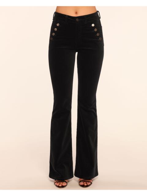 Helena High-Rise Velvet Flare Jean