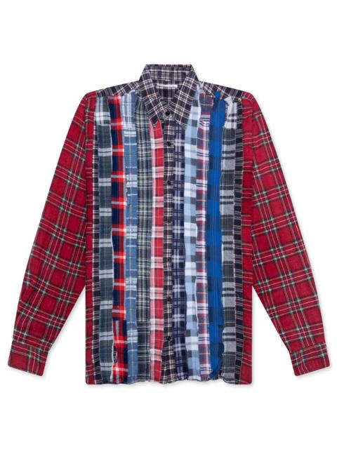 RIBBON WIDE FLANNEL SHIRT - ASSORTED