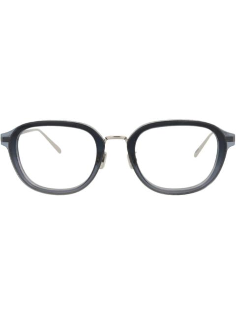 Berluti Round-Frame Acetate Optical Frames Blue Silver Transparent (BL50016U-51-086)