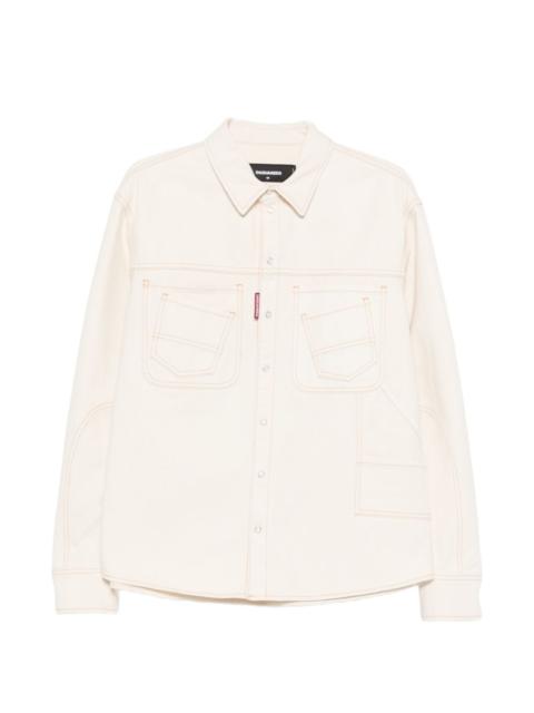 pockets topstitch shirt