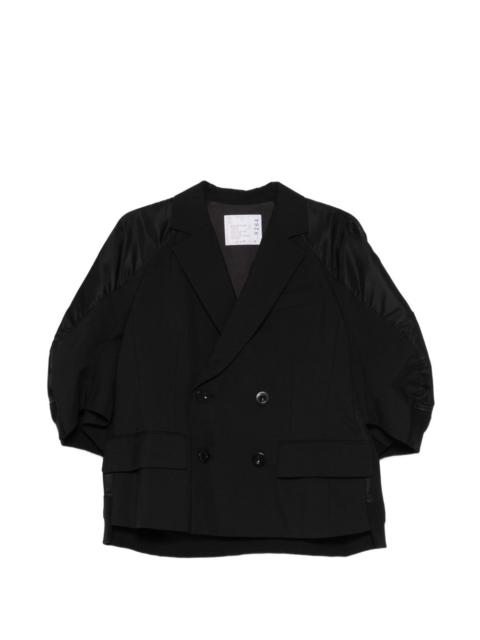 double-breasted panelled blazer