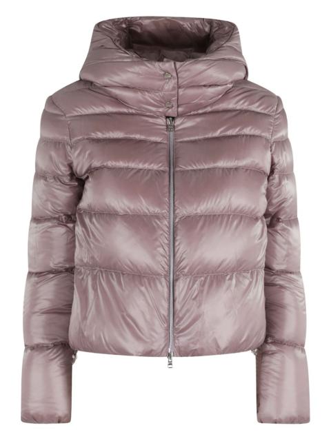hooded quilted jacket