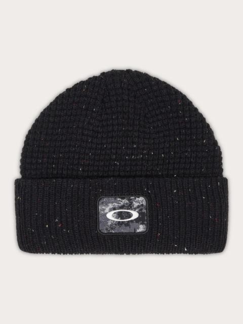 Ellipse Patch Waffle Beanie