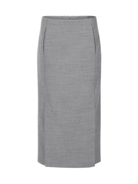 TAILORED MIDI SKIRT WARM GRAY