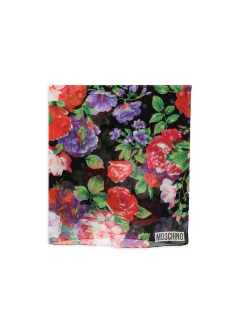 floral-print silk scarf