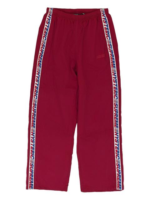 x Hysteric Glamour logo-tape track pants